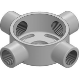 25mm Galvanised Conduit Intersection Extension Box